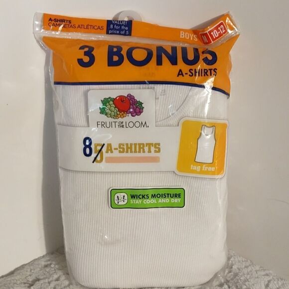 8 Fruit Of The Loom Boys A-Shirts - Picture 4 of 4